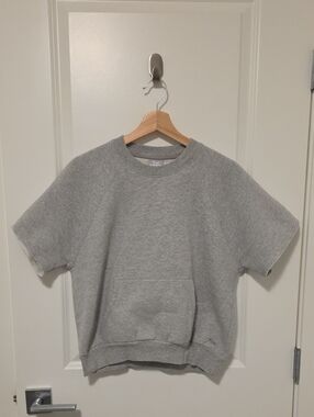 TNA Heather Gray Short-Sleeve Sweatshirt